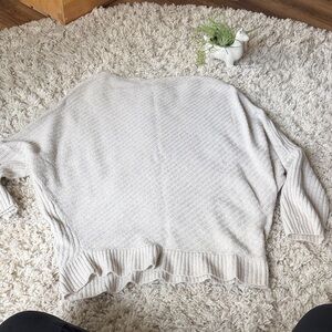 Juicy Couture Cream poncho like super soft off shoulder Women's Sweater